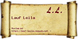 Lauf Leila névjegykártya